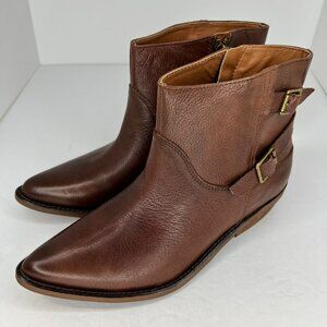 Lucky Brand Womens LK-Caelyn Tortoise Brown Leather Bootie Size 10M Ankle Boots